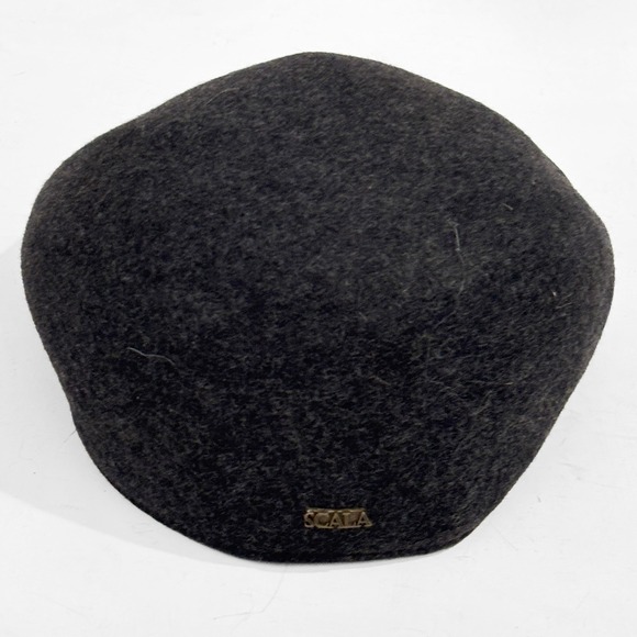 Scala Cuffley Charcoal Gray Wool Felt Newsboy Cap Hat Mens XL Retro Dapper - Picture 4 of 10